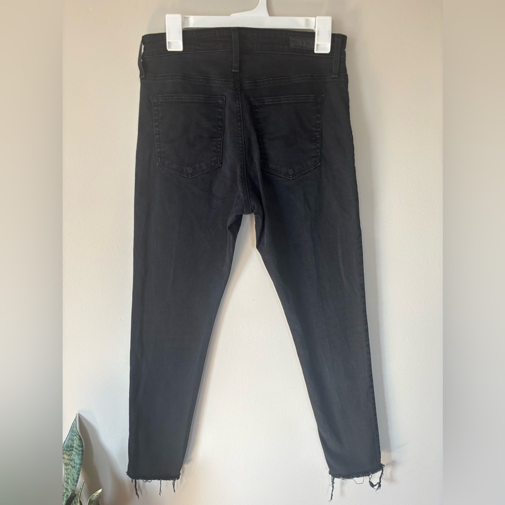 AG Adriano Goldschmied The Farrah High Rise Super Skinny Ankle Black Jeans - 29 - Picture 2 of 6